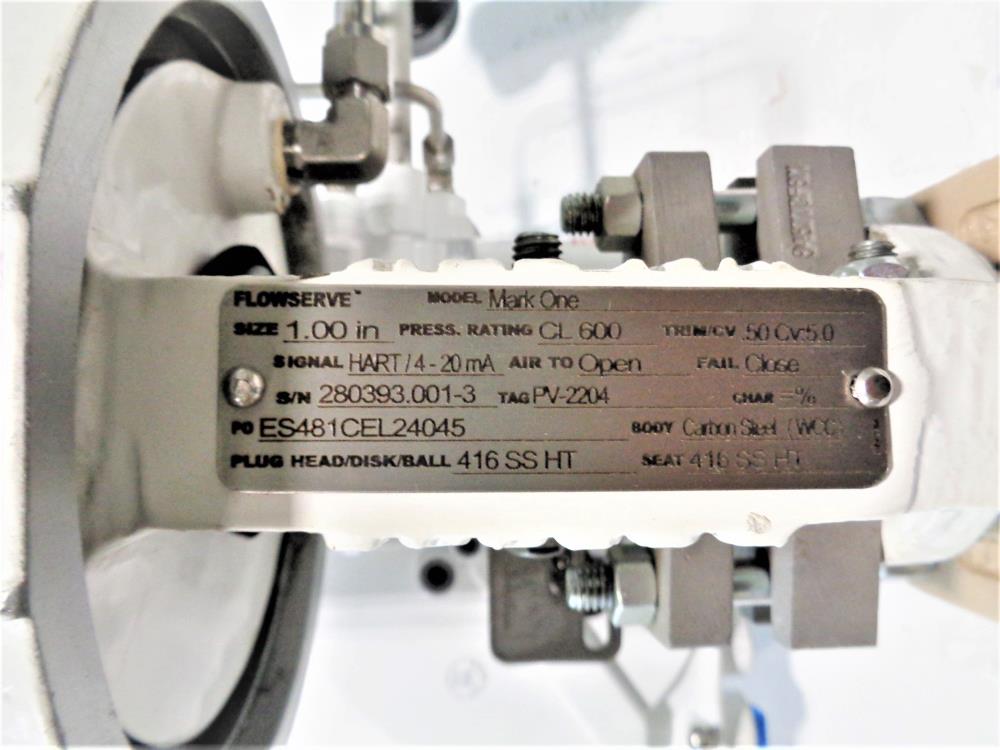 Flowserve Valtek 1" 600# WCC Mark 1 Globe Control Valve w/Logix 3200 Positioner